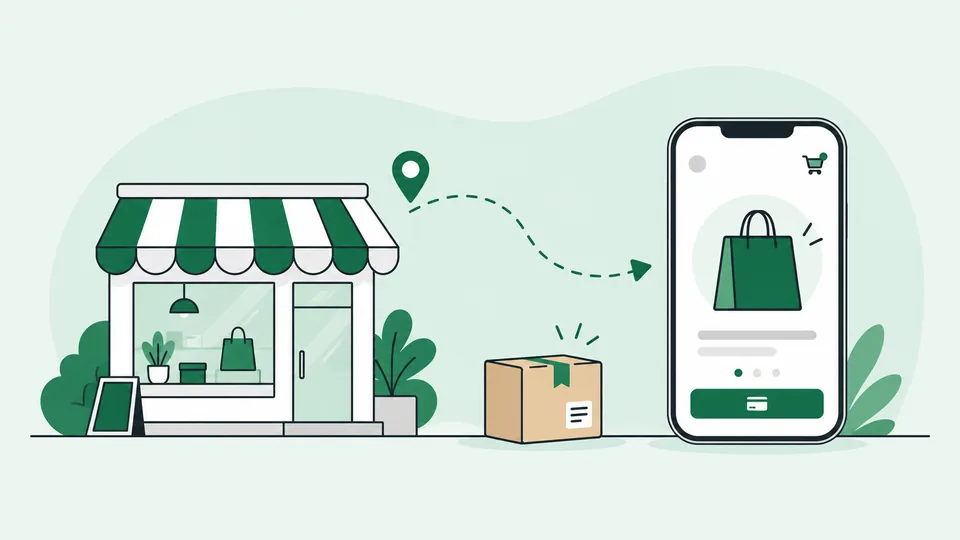 Un pedido sale del local hacia el cliente