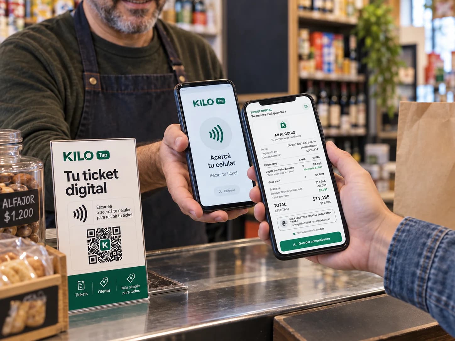 Entrega de ticket digital KILO Tap con QR o NFC